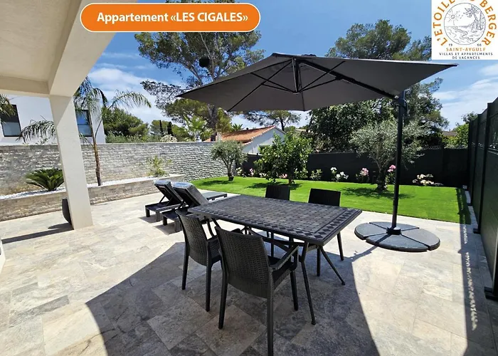 Lejlighed Etoile Du Berger 3 Et 4 Jardin Individuel Et Piscine Chauffee En Saison - La Et Les Plages 450 M